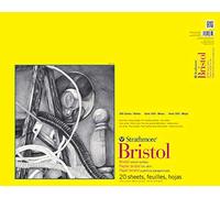 Strathmore 300 Series Bristol-Bloc de Papel vitela de 19 x 24 Pulgadas, 20 Hojas, Encuadernado con Cinta, 19" x 24"