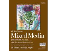 Strathmore Serie 400: Bloc de medios mixtos de 300 g/m²: 9 x 12 pulgadas: 15 hojas: vitela