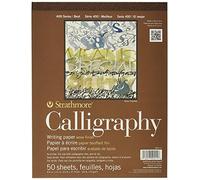 Strathmore 400 Series Tape Bound Calligraphy Pad, 20 lb. Paper, 8.5 X 11 inches, White, 50 Sheets (405-11)