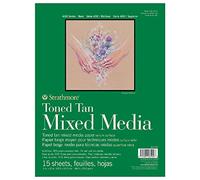Strathmore 400 Series Toned Mixed Media Pad, 184 lb. Paper, 9 X 12 inches, Tan, 15 Sheets (462-209)