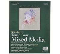 Strathmore Almohadilla de medios mixtos gris tonificado serie 400, papel, 11 "x 14"