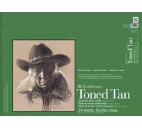 Strathmore Bloc de bocetos de la serie 400, color tostado tonificado, 18 x 24 pulgadas, 24 hojas, cuaderno de bocetos de artista para dibujo, ilustración, estudiantes de clase de arte