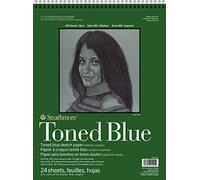 Strathmore Bloc de papel de boceto azul de 400 tonos, 11 x 14 pulgadas, 80 libras/118 g/m², sin ácidos, 24 hojas