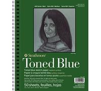 Strathmore Bloc de papel de boceto azul de 400 tonos, 9 x 12 pulgadas, 80 libras/118 g/m², sin ácidos, 50 hojas