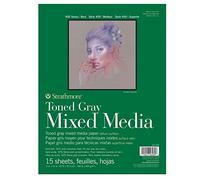 Strathmore Bloc Encolado 15 hojas Mix Media 300g Gris, 22,90x30,48cm