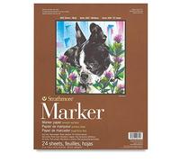 Strathmore (497-11-1 Bloc Encolado 27,9x35,5 24H Marker (400) 190g Blanco, No aplicable, Multicolor, 35.82 x 27.94 x 0.64 cm