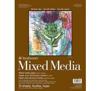 Strathmore Mix Media (400), Bloc Encolado 27.9x35.5, 15 hojas 300g, Blanco Natural