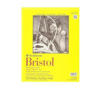 Strathmore 300 Series Bristol-Bloc de Papel vitela de 11 x 14 Pulgadas, 20 Hojas, Blanco, 11" x 14"