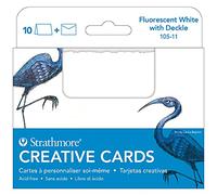 Strathmore Tarjetas creativas de tamaño completo, 20 Cards & Envelopes, Palm Beach Blanco, 1