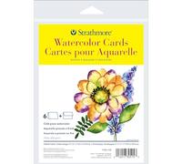 Strathmore Tarjetas de acuarela de la serie 300, 5 x 6.9 pulgadas, 6 tarjetas y sobres, tarjetas de felicitación personalizadas para bodas, eventos, cumpleaños, vacaciones