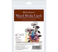 Strathmore Tarjetas de medios mixtos de la serie 400, tamaño de anuncio, 3.5 x 4.9 pulgadas, paquete de 6, sobres incluidos, tarjetas de felicitación personalizadas para bodas, eventos, cumpleaños