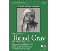 Strathmore Toned Gray - Papel de boceto, gris, 24 hojas
