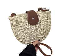Straw Bags For Women Hollowed-natural Straw And Meticulously Woven By Hand,