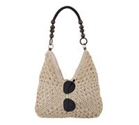 Straw Beach Bag Bohemian Shoulder Tote for Travel Shopping & Vacation