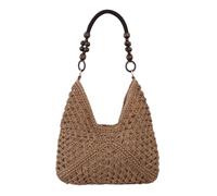 Straw Beach Bag Bohemian Shoulder Tote for Travel Shopping & Vacation