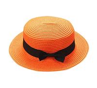 Straw Bowler Hat for Baby Girl Boy Cute Solid Roll Up Short Brim Sun Hats with Bowknot Panama Bucket Felt Cloche Caps Unisex Child Vintage Classic Round Caps