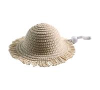 Straw Cat Hat - Traje de Mascota Lindo para Verano | Puppy Kitten Sun Cosplay Accessory for Home Travel Outdoor Picnic Walking Camping
