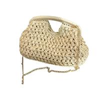 Straw Clutch Bag | 35 * 27 * 12cm Large Portable Fashion Woven Handbag - 1 Womens Straws Clutch Purses - for Summer Beach Sea Outdoor Shopping Night Evening Wedding Party