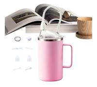 Straw Cup For Elderly - Stainless Steel Spill-Proof - Adaptive Drinkware Ai