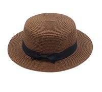 Straw Sun Hat for Women Solid Roll Up Floppy Foldable Short Brim Beach Hats with Bowknot Unisex Child Panama Bucket Felt Cloche Caps Vintage Classic Round Caps