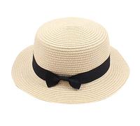 Straw Sun Hat for Women Solid Roll Up Floppy Foldable Short Brim Beach Hats with Bowknot Unisex Child Panama Bucket Felt Cloche Caps Vintage Classic Round Caps