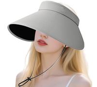 Straw Sun Visor Hats - Water Resistant Wide Brim Sun Hat | Wide Brim Open Top Headwear | UV Protection Hat | Fishing Hat for Women Men, Sports Gear for Fishing Hiking Camping Gardening Outdoor