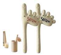 Straw Toe-tal Straw,Handmade Foot Shape Reusable Straw,Ceramic Reusable Shaped Drink Sticks,The Weirdest Way to Sip Your Drink,Funny Gag Gift for Prank Lovers Bartenders,Unique White Elephant Gift