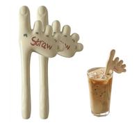 Straw Toe-tal Straw,Handmade Foot Shape Reusable Straw,Ceramic Reusable Shaped Drink Sticks,The Weirdest Way to Sip Your Drink,Funny Gag Gift for Prank Lovers Bartenders,Unique White Elephant Gift