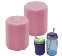 Straw Toppers, Magnetic Straw Caps, 0.75x0x75x0.91 Inches, Food Grade Silicone Compact Size 2 Pack, Replacement Accessories for Bottle, Beach, Travel, Climbing, Picnic and Outdoor Use