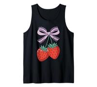Strawberries and Lavender Lace Bow - Kawaii Style Art Camiseta sin Mangas