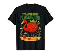 Strawberrini Flamangini Flamingo Brainrot AI Animal Niños Camiseta