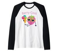 Strawberry Berry Cool Summer Icecream Camiseta Manga Raglan