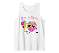 Strawberry Berry Cool Summer Icecream Camiseta sin Mangas