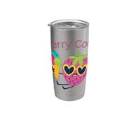 Strawberry Berry Cool Summer Icecream Vaso térmico de acero inoxidable de doble pared