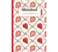 Strawberry Bow Graph Paper Notebook - Cute Coquette Aesthetic Journal 6x9, 150 Grid Pages, Kawaii Berry Pattern Notebook with Strawberry Illustration ... Pages for Notes, Sketching, and Daily Writing