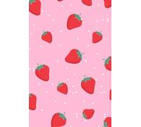 Strawberry Cover Dotted Hardback Notebook: 140 Page Book for Girls or Women, Work, Study, School, Writing