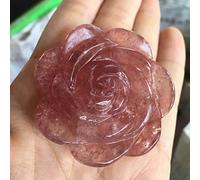 Strawberry Crystal Flower Natural Piedras y Minerales Gemstones Cristal Pedras Para Artesanato Decoración del hogar-Cristal de fresa_40-50 mm