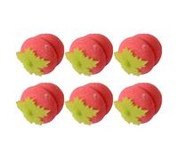 Strawberry Curlers - No Heat Foam Rollers for Hair Styling | 6 Piece Comfortable Sponge Design, Gentle Curling Tool, Cute Hairstyling Accessory for Women Mom Wife Girlfriend and Girls