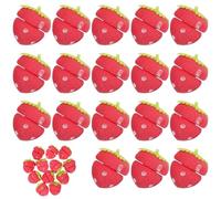 Strawberry Curlers, Strawberry Hair Rollers, Soft Sponge Foam Curling Tools for Women, Overnight Curlers for Medium Long Short Hair, No Heat Styling Rollers (18 unidades, One S)
