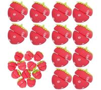 Strawberry Curlers, Strawberry Hair Rollers, Soft Sponge Foam Curling Tools for Women, Overnight Curlers for Medium Long Short Hair, No Heat Styling Rollers (12 unidades, One S)