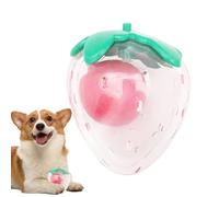 Strawberry Dog Toy - Contador de juguete de goma para morir, herramientas interactivas para cachorros, pequeños aburrimientos chirriantes que alivian los suministros para mascotas