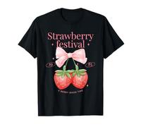 Strawberry Festival A Berry Good Time Pink Coquette Bow Camiseta