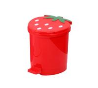 Strawberry Garbage Storage Box - Decorative Counter Waste Bin, Portable Tabletop Refuse Container, Charming Household Organizer | Apartment Wworkspace, Makeup Station, Dining Area, Study Corner