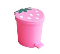 Strawberry Garbage Storage Box - Decorative Counter Waste Bin, Portable Tabletop Refuse Container, Charming Household Organizer | Apartment Wworkspace, Makeup Station, Dining Area, Study Corner