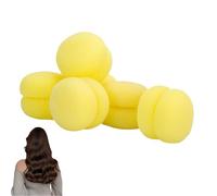 Strawberry Hair Rollers, Strawberry Heatless Curlers, Soft, Portable, and Easy-to-Use Hair Curlers, Volume and Waves for Travel, Gifts & Special Occasions (18PCS Yellow)