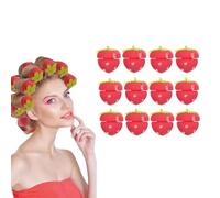 Strawberry Hair Rollers-Strawberry Rollers for Hair, 2025 New Magic Soft Sponge Sleeping Hair Curlers for Overnight Curls Hair for Women Easy and Comfortable Hairstyling While Sleeping (12pcs)