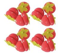 Strawberry Heatless Curlers, Strawberry Hair Rollers, Soft Sponge Foam Curling Tools for Women, Overnight Sleep Hair Curlers for Comfortable No-Heat Curls (12 unidades, talla única)
