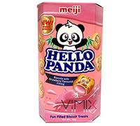 Strawberry Hello Panda - Caja de 10 unidades, diseño de oso panda (50 g)