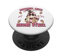 Strawberry Ice Cream Lover GNOME Mom Saying For Summer Mommy PopSockets PopGrip Adhesivo