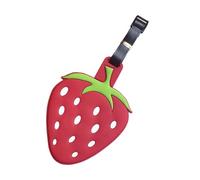 Strawberry Luggage Tag - Fruit Luggage Tag | Cute And Quirky Silicone Travel Identification Ţag, Ļuggage Label, Cute ID Label Bag Identifier, Privacy Cover Travel Accessories